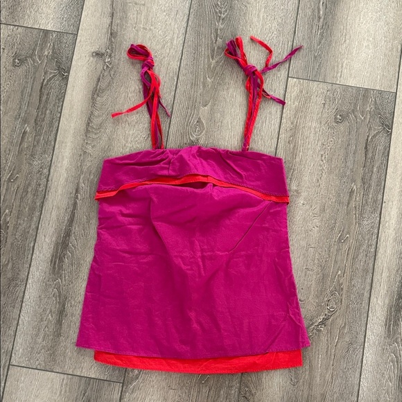 Thakoon for Target Pink Red Spaghetti Strap Top Size XS - Picture 2 of 4